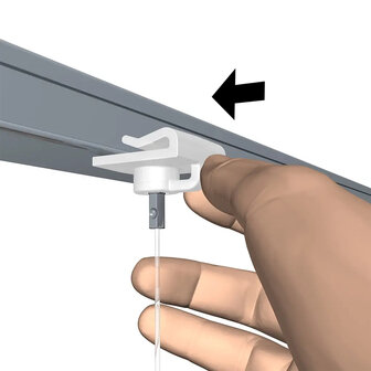 signing ophangsysteem &ndash; systeemplafond clip wit kunststof