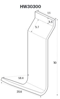 Wandhaak alu verwol type 1 - ophangset