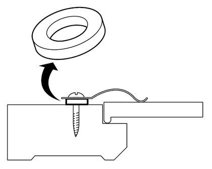 tussenring vocht- en corrosiebestendig nylon per 1000st.