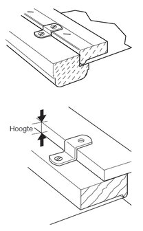 z-clip 1 mm dik 9 mm hoog verchroomd staal per 1000 stuks