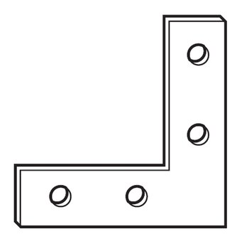 winkelhaken 35 x 35 x 9 x 1,5 mm per 100 stuks