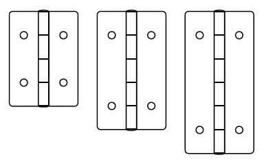 scharniertje 15 x 25 mm per 100 stuks