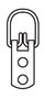 schroefbeugel breed 2-gats 2 stuks 54 mm hoog RACO-14 80 25